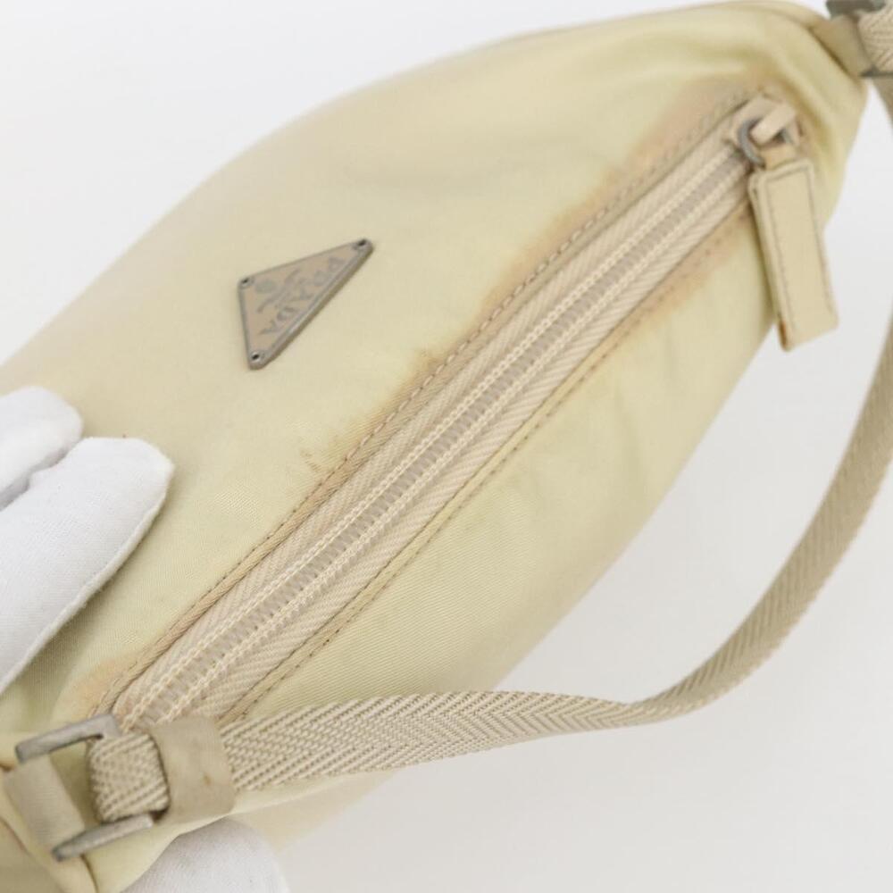 PRADA Accessory Pouch Nylon Ivory Silver Auth 160936 - Picture 6 of 16
